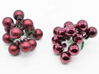 bombki szklane z drucikiem 12szt. CZERWONE TG76259-6