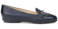 Geox Mokasyny damskie - D Annytah - rozmiar 36 - Granatowe, skóra ekolog.