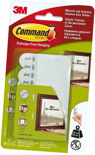 Rzepy Samoprzylepne COMMAND Zestaw 24szt/12par - Bezinwazyjne,bez na Arena.pl