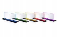 Szklany Downdraft Black Glass RGB Wysuwany Okap Blatowy 90cm Podświetlany L