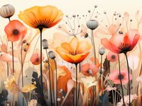 Plakat 40x30cm Taneczne Maki