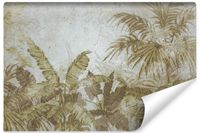Fototapeta Do Salonu Tropikalne LIŚCIE Palmy Beton Vintage 360cm x 240cm