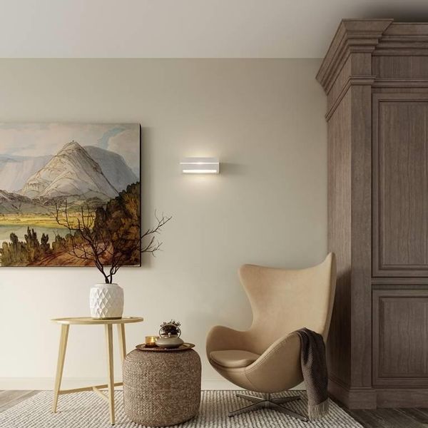 Kinkiet LAMPA ścienna SL.0231 ceramiczna OPRAWA prostokątna belka przyścienna biała zdjęcie 4