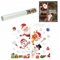 Naklejki świąteczne na szybę kolorowe 2 arkusze