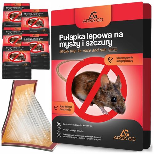 60x PUŁAPKA NA MYSZY SZCZURY MYSZOŁAPKA SILNY KLEJ MOCNA ŁAPKA LEP na Arena.pl