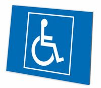 TABLICZKA INWALIDA MIEJSCE DLA NIEPEŁNOSPRAWNYCH GRUBA 3 MM 32x21 CM UV