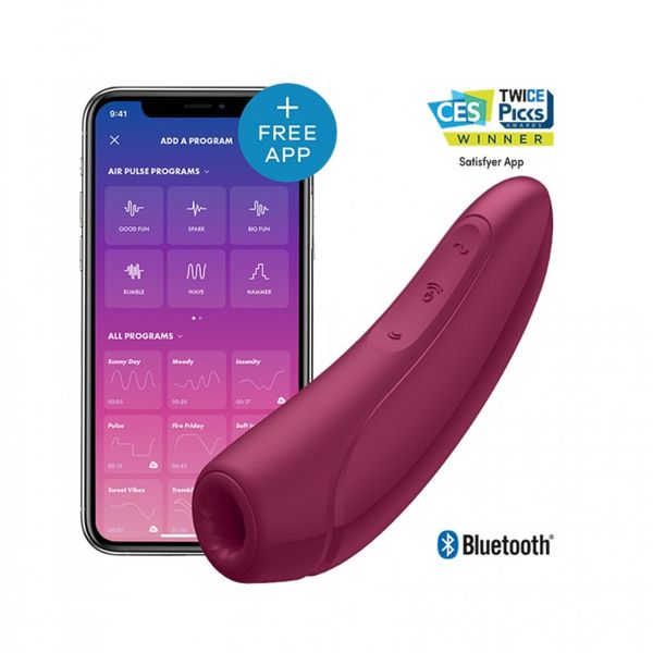 Satisfyer Curvy 1+ Rose Red Incl. Bluetooth And App zdjęcie 1