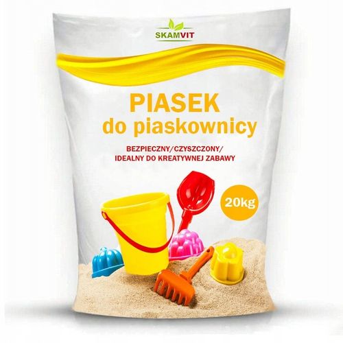 PIASEK DO PIASKOWNICY 20KG PIACH CZYSTY DLA DZIECI SUCHY DO OGRODU na Arena.pl