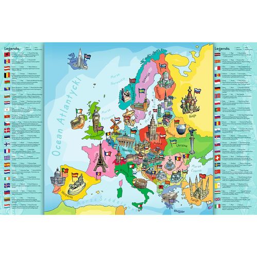 Trefl Puzzle edukacyjne Mapa Europy 200 elementów na Arena.pl