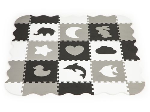 Mata piankowa z płotkiem puzzle suchy basen 25el ECOTOYS na Arena.pl