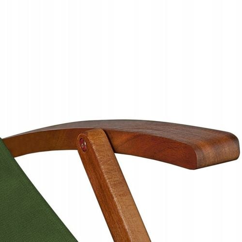 DREWNIANY LEŻAK OGRODOWY FOTEL KRZESŁO ZIELONY na Arena.pl