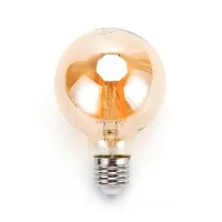 Żarówka LED Filament Bursztynowa G80 E27 4W 400lm ciepła do salonu energiooszczędna