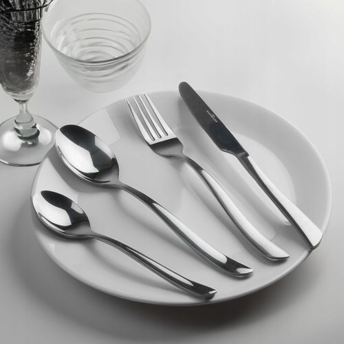 ZESTAW SZTUĆCÓW 16 el komplet sztućce pudełko proste nowoczesne czarne na Arena.pl
