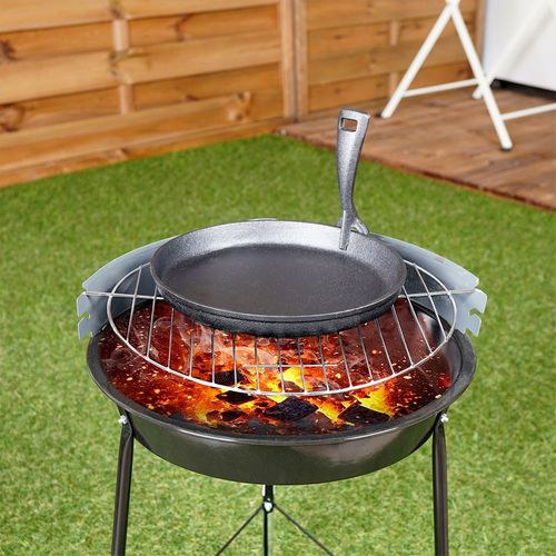 Patelnia Żeliwna na Desce Serwowania Potraw Gorący Półmisek Talerz Sizzler na Arena.pl