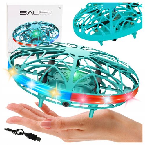 LATAJĄCY mini DRON UFO Dysk Kula Sterowany Ręką Dłonią ŚWIECĄCY LED IR na Arena.pl