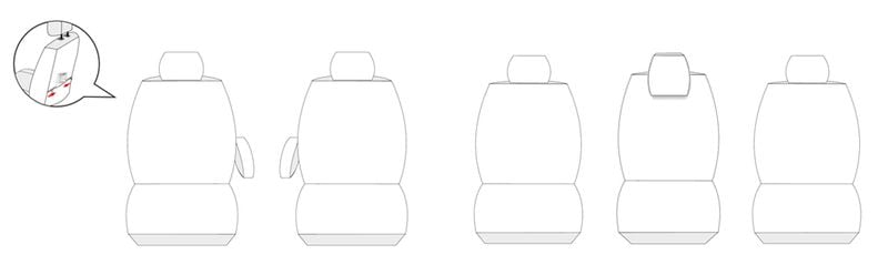 Toyota Corolla Verso II 2004-2009 Pokrowce dopasowane na miarę zdjęcie 6