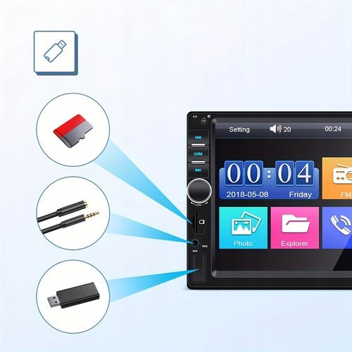 RADIO SAMOCHODOWE BLUETOOTH 2 DIN 7 CALI DOTYKOWY EKRAN USB AUX SD + na Arena.pl
