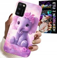 ETUI DO SAMSUNG GALAXY A41 - SŁODKI SŁONIK NA RÓŻOWYM TLE CASE +FOLIA
