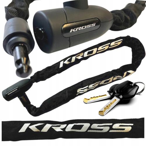 ZAPIĘCIE Rowerowe ŁAŃCUCH KROSS BLOKADA Zabezpieczenie Do Roweru Kluczyki na Arena.pl