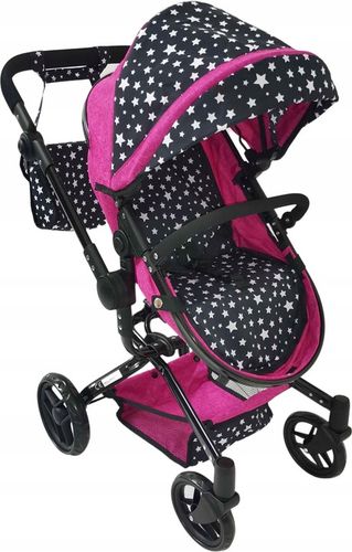 WÓZEK DLA LALEK FUNKCYJNY 4W1 GŁĘBOKI I SPACEROWY na Arena.pl