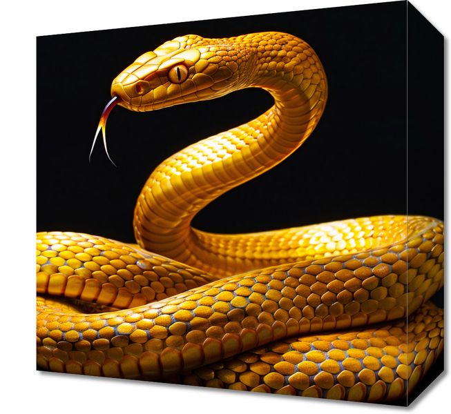 Obraz 30x30cm Złoty Wąż zdjęcie 1