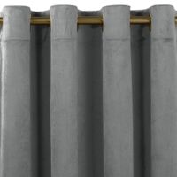 Zasłona VILA velvetowa na złotych przelotkach 530x225 grafitowa  Homede