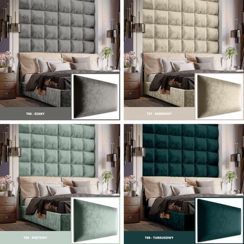 PANEL ŚCIENNY TAPICEROWANY KHAKI WEZGŁOWIE 3D 40cm x 40cm na Arena.pl