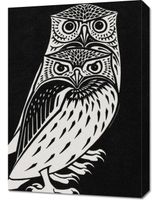 Obraz 50x70cm Two Owls,Julie de Graag  Vintage do Salonu