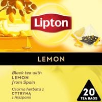 Lipton Cytryna herbata czarna z cytryną z Hiszpanii ekspresowa 20 piramidek