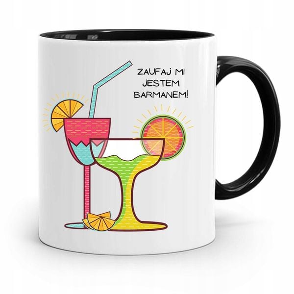 Kubek Prezent Dla Barmana Zaufaj Mi Jestem Prezent Z Nadrukiem Ze Zdjęciem zdjęcie 1