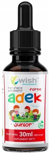 WISH ADEK witamina A D3 E K krople dla dzieci 30ml na Arena.pl