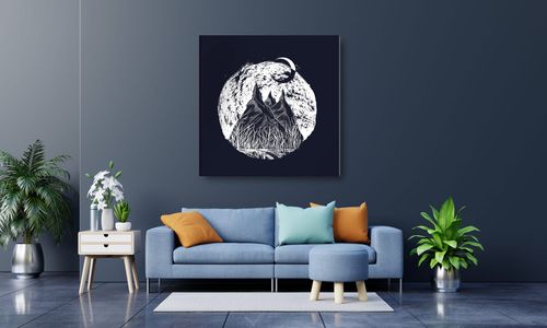 OBRAZ NA PŁÓTNIE 029 Góry nocą 40x40cm na Arena.pl