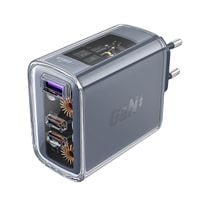 ładowarka sieciowa gan 65w 3 porty 1x usb 2x usb-c szara