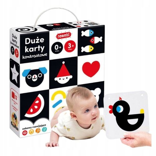 CzuCzu Karty Kontrastowe Książeczki na Sznureczku dla Malucha 0m+ 3m+ na Arena.pl