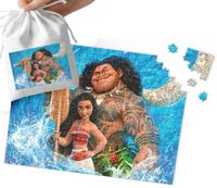 PUZZLE - VAIANA WZORY Z BAJEK I GIER DLA DZIECI 96EL + WORECZEK