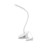 Lampa biurkowa na klips LED USB biała Aigostar praktyczne oświetlenie do pracy