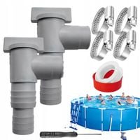 ZAWÓR ODCINAJĄCY 32 MM DO BASENU Z TRWAŁY PVC I ODPORNY NA ZUŻYCIE MATERIAŁ