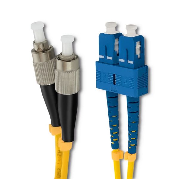 Qoltec Patchcord światłowodowy SC/UPC - FC/UPC | Singlemode | 9/125 | G652D | Duplex | 2m zdjęcie 2