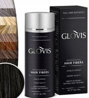 Włókna GLOVIS 28g Black Czarny Mikrowłókna do Włosów Zagęszczenie Łysienie