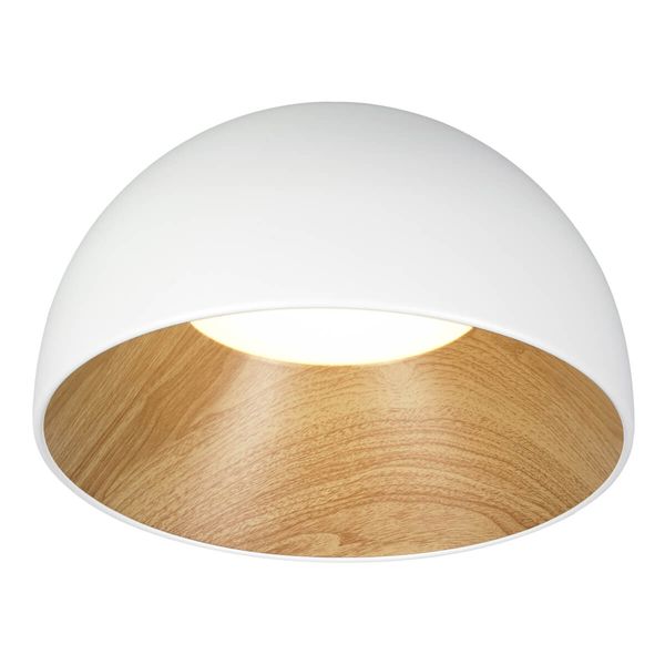 Skandynawska lampa sufitowa Padella ST-9493C/A white Step LED 18W 3000K biała drewno zdjęcie 1
