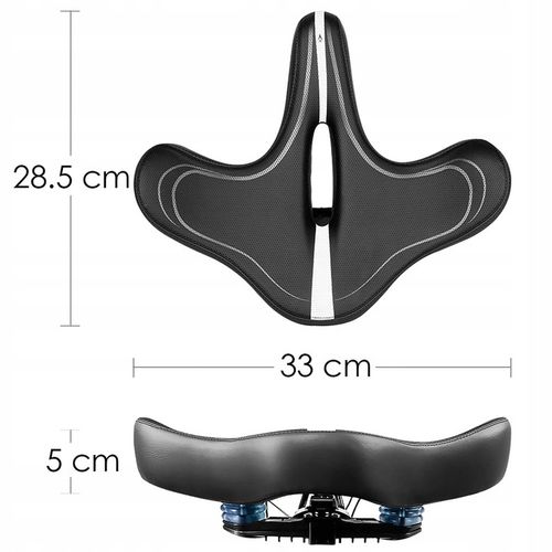 WYGODNE SIODEŁKO ROWEROWE DUŻE SZEROKIE MIĘKKIE SIODŁO NA ROWER MIEJSKI MTB na Arena.pl