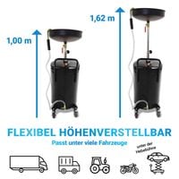 19651 Zlewaraka olejowa mobilna warsztatowa regulowana wysokość pojemnik 80