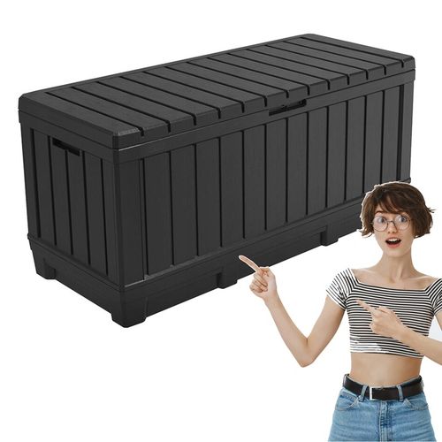 KETER KENTWOOD 350L SKRZYNIA OGRODOWA ANTRACYT SCHOWEK SIEDZISKO POJEMNIK na Arena.pl