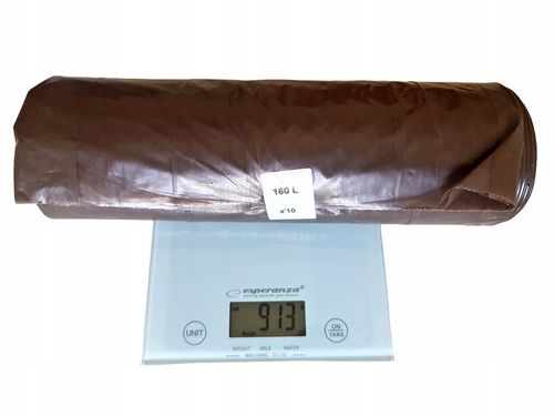 MOCNE GRUBE WORKI NA ŚMIECI LIŚCIE BRĄZOWE 160L 60um WAGA 0,9KG 90x110cm na Arena.pl