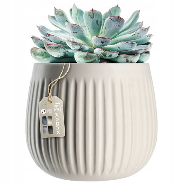 KADAX Doniczka Ceramiczna Osłonka 14cm Biała zdjęcie 1