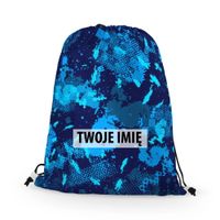 WORKO-PLECAK SPORTOWY z Twoim imieniem Niebieskie plamy 205