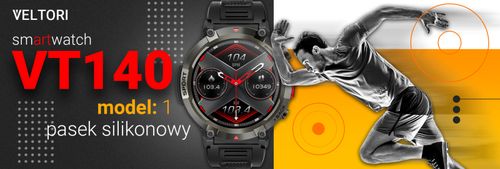 Smartwatch Veltori VT140-1 Czarny Pasek Silikonowy na Arena.pl