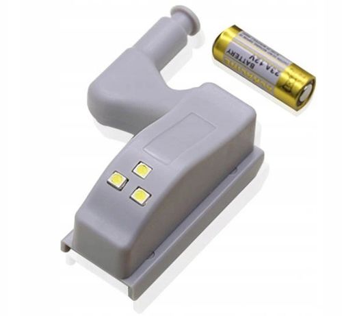 10x LAMPKA LED DO SZAFKI NA ZAWIAS DRZWI + BATERIA na Arena.pl