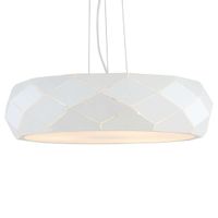 LAMPA wisząca REUS LP-8069/1P WH Light Prestige geometryczna OPRAWA okrągła zwis metalowy biały