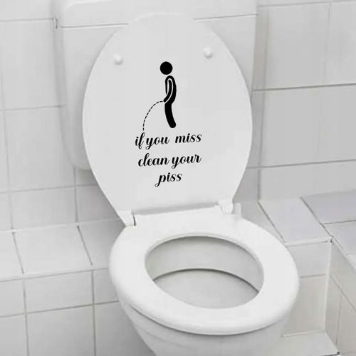 Naklejka na Tron Toaletę Kibel WC If You Miss Clean Your Piss Ostrzeżenie na Arena.pl
